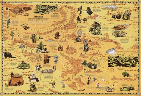 Large Map of Tatooine - Star Wars