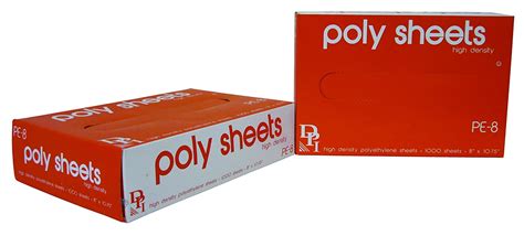 Durable Packaging Interfolded High Density Poly Sheets, 8" x 10-3/4 ...