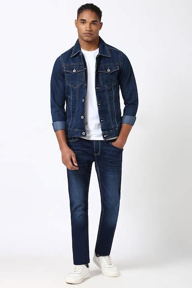 Buy Men Navy Light Wash Jeans Online - 39735114 | Peter England