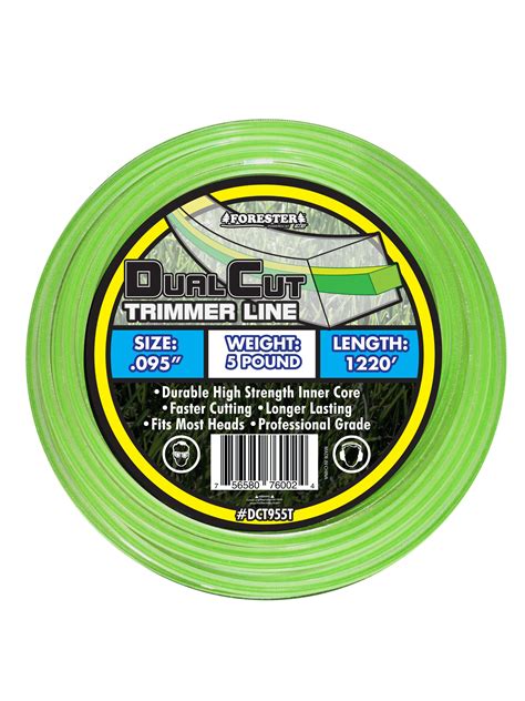 Buy FORESTER Heavy Duty Trimmer Line – Dual Cut Weed Eater String ...