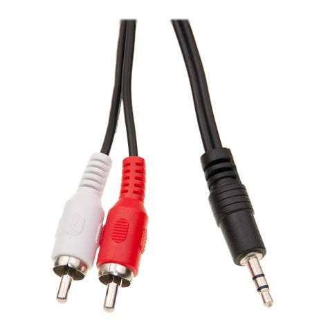 6ft 3.5mm Stereo to RCA Stereo Cable, Male to Male