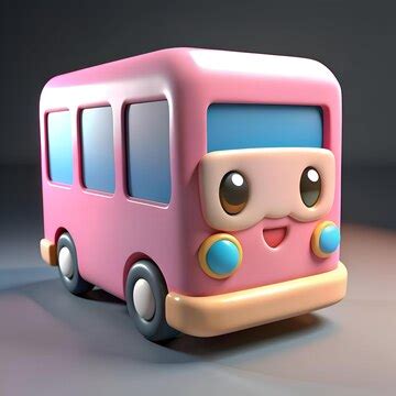 Cute cartoon bus with a friendly face perfect for childrens books ...