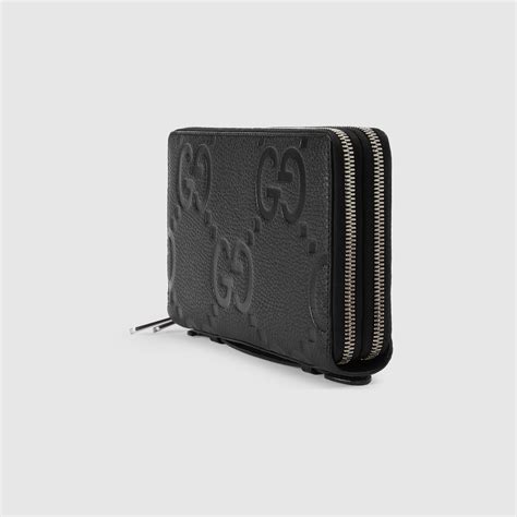 Jumbo GG travel document case in black leather | GUCCI® US