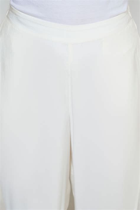 Buy Off White Solid Lace Bottom Online In India at Global Desi ...