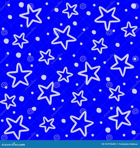 Stars on Blue Background. Background with Light Blue Stars. Night Star ...