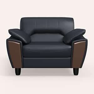 GODREJ INTERIO Sofa Imperial 1 Seater Synthetic Leather Sofa for Living ...