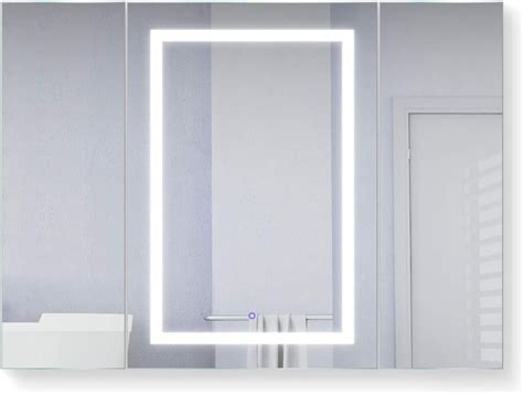 Buy Krugg LED Tri-View Medicine Cabinets with Defogger, Dimmer, 3X ...