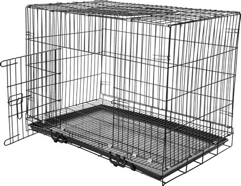Amazon Basics Foldable Metal Wire Dog Cage/Crate/Carrier with Tray ...
