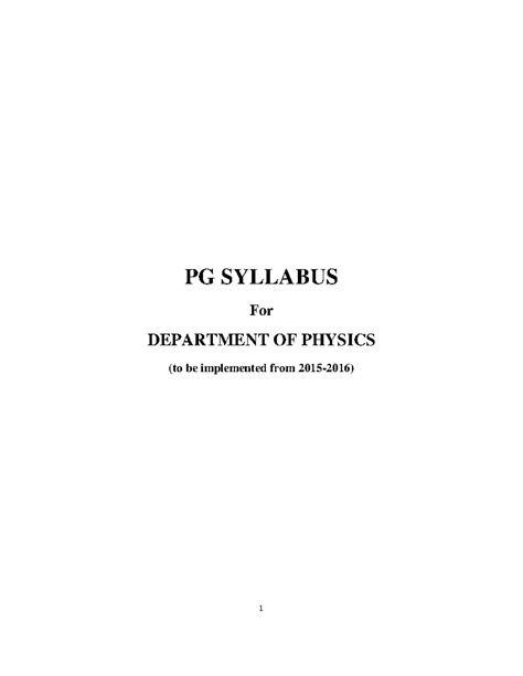Msc syllabus aus - ok read read read - PG SYLLABUS For DEPARTMENT OF ...