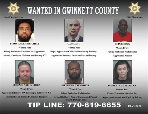 WANTED IN GWINNETT: Week of Jan. 19 | News | gwinnettdailypost.com