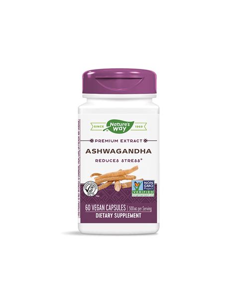 Ashwagandha/ Ашваганда 500 mg х 60 капсули Nature’s Way | Family Pharmacy