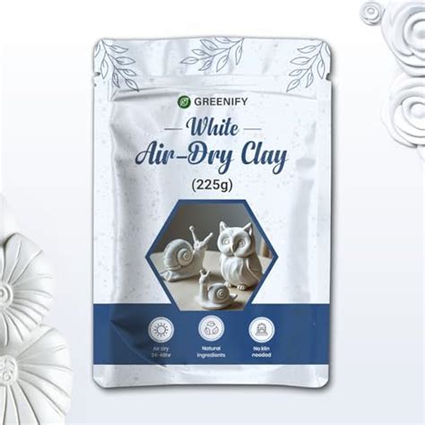 White Air Dry Clay 225g for Clay Lippan Art & Craft | Mouldit Air Dry ...