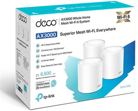 TP-Link Deco X50(3-pack) AI Driven AX3000 Whole Home Mesh Ultra-Fast ...