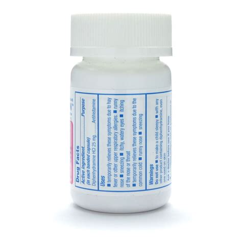 Diphenhydramine HCl (Banophen), 25mg, 100 Capsules/Bottle | McGuff