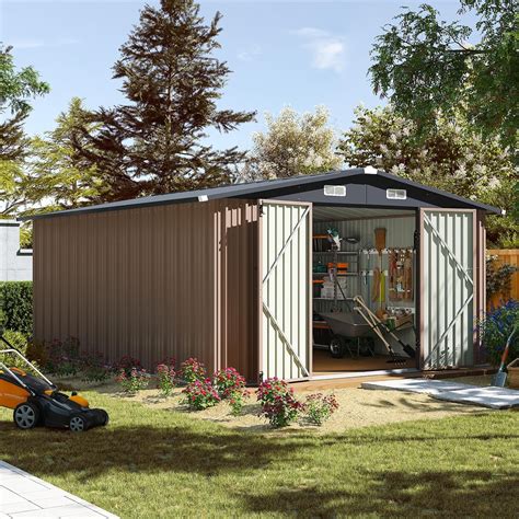 Aoxun 10 x 12FT Outdoor Storage Shed with Double India | Ubuy