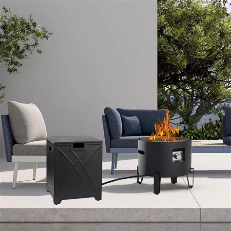 Amazon.com : BAIDE HOME Portable Gas Fire Pit with 20Lb Propane Tank ...