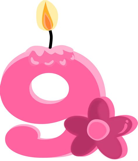 9th Birthday Candle