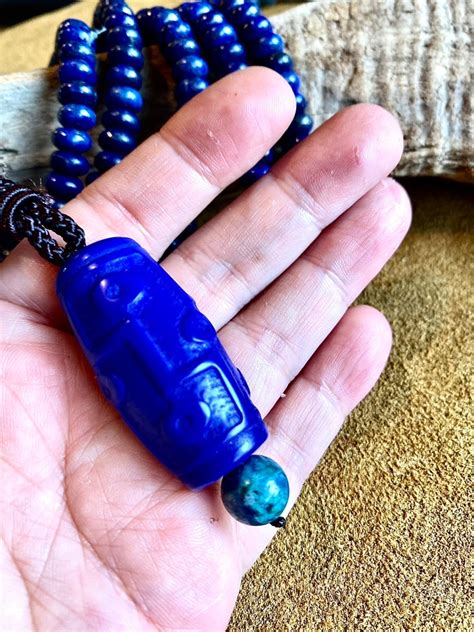 Blue Opalite Dzi Bead Pendant 2 | Heimer’s
