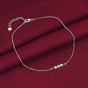 GIVA 925 Silver Triple Flora Anklet for Women Sterling Silver Toe ...