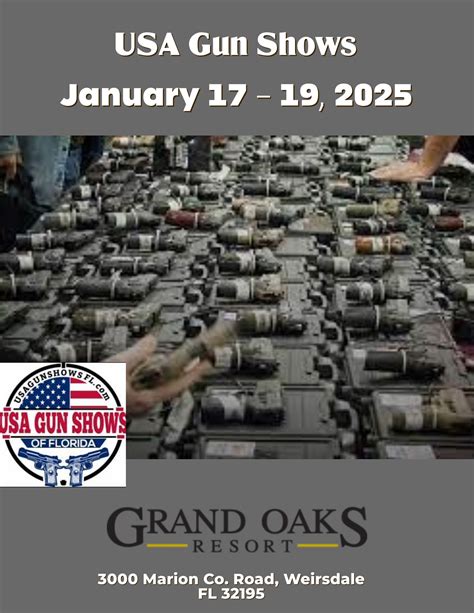 USA Gun Shows, January 18-19, 2025 - The Grand Oaks Resort
