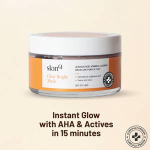 SkinQ Glow Bright Mask | Vitamin C, Niacinamide & AHA | No Pigmentation ...