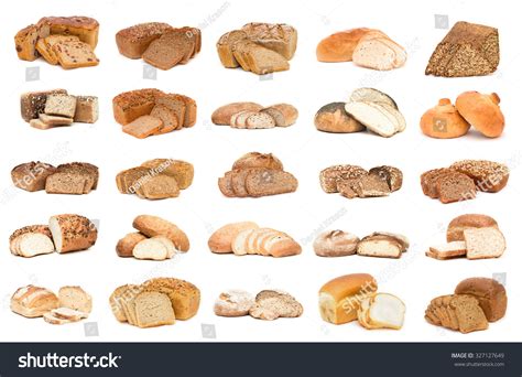 Collection Various Types Breads Isolated Over Stock Photo 327127649 ...