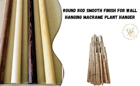 Wooden Sticks Wood Dowels Round Rod Smooth Finish for Wall Hanging ...