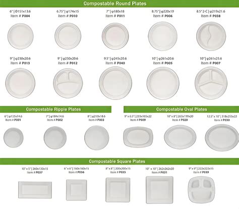 GUIDE TO STANDARD SIZE DISPOSABLE PAPER PLATE IN INCHES & CM