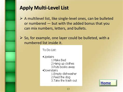 Image result for How to Create Multi-Level List in PowerPoint 2010