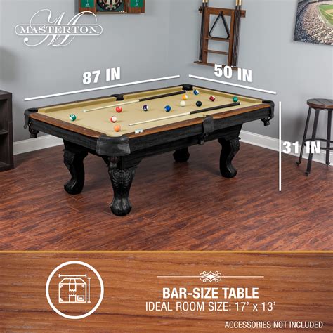 Dimensions Of Bar Size Pool Table at Lisa Delarosa blog