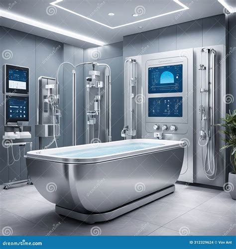 Galvanic Bath Therapy Center Stock Illustration - Illustration of ...