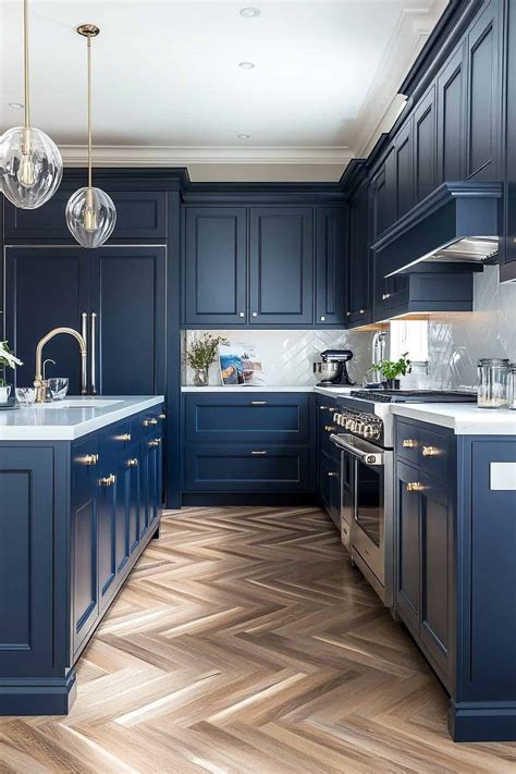 62 Gorgeous Navy Blue Kitchen Cabinets (for Every Style)