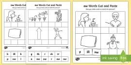 ‘sh’ Sound Cut and Stick Worksheet - Primary Resource