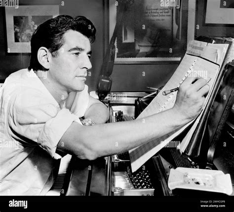 Leonard Bernstein. Portrait of the American composer, conductor and ...
