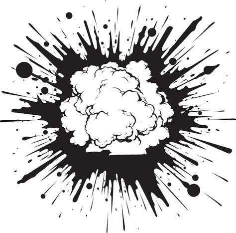 Powzap Energy Dynamic Black Explosion Explo Splash Cartoon Vector ...