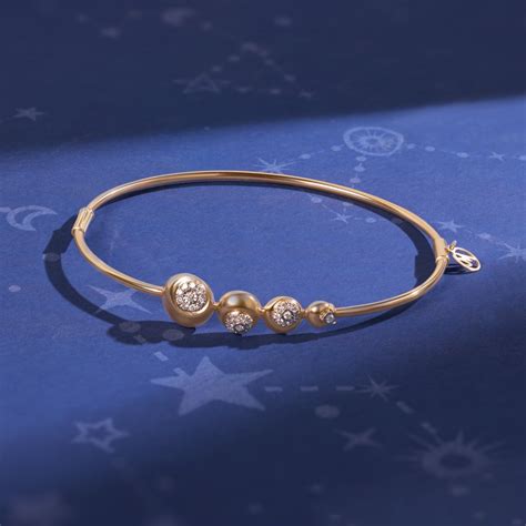 Moon Dance 14KT Diamond Bangle