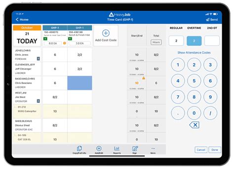Image result for How to Work Time Card in Hcss App