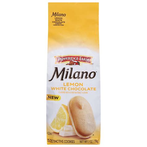 Pepperidge Farm Milano Lemon White Chocolate Cookies, 7 oz (Package May ...