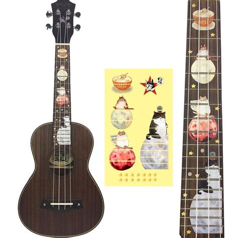 BNF® Ukulele Fingerboard Fret Board Sticker Decal Inlay For 4 String ...