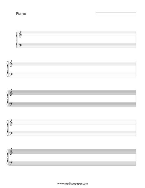 Piano Notes Printable
