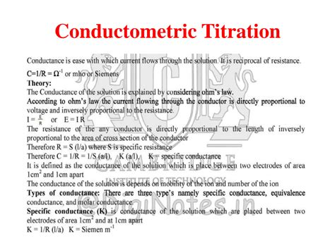 Image result for Conductometric Titration