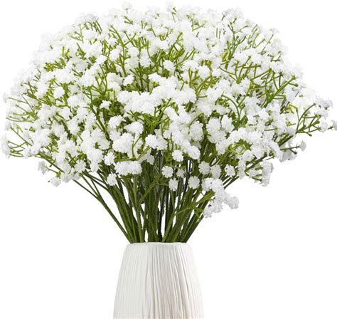 Amazon.com: Veneloo 24Pcs Babys Breath Artificial Flowers Bulk, 11inch ...