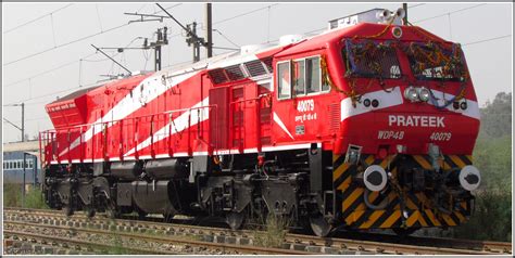 EMD GT46PAC "Prateek", the golden jubilee locomotive manufactured by Diesel Locomotive Works ...