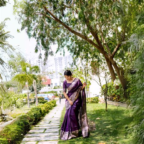 Purple Kalamkari Weaving Raw Silk Saree – Kalyanja