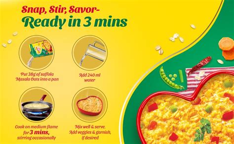 Buy Saffola Masala Oats Veggie Twist- 500 gm Online at Best Price in ...