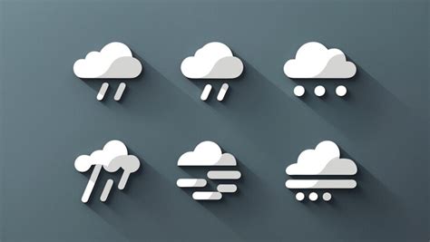 Stylized cloud shapes on a blue background for weather related design ...