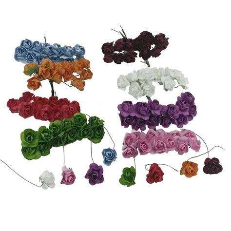 Buy Artificial Mini Paper Flowers For Crafts Projects online - Aumni ...