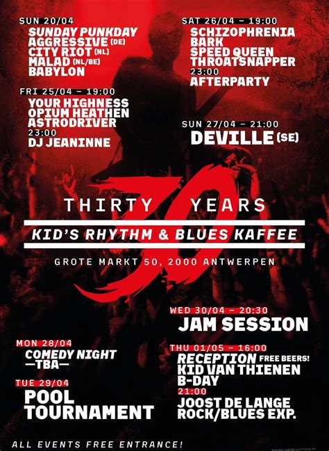 FRIDAY 25 April 30 Years Kid’s with Astrodriver - Opium Heathen - Your ...