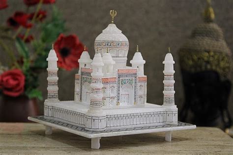 Buy KC KULLICRAFT Handmade Marble Miniature Taj Mahal Showpiece | 6 ...