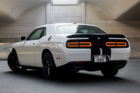 Rent Dodge Challenger White & Black in Dubai - Sportscars - Octane.Rent